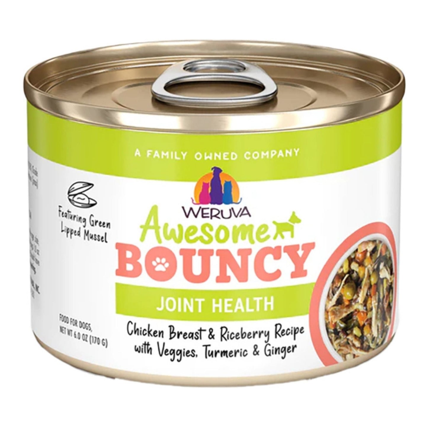 Weruva Dog Bouncy Chicken & Veggie 6oz. (Case of 8)