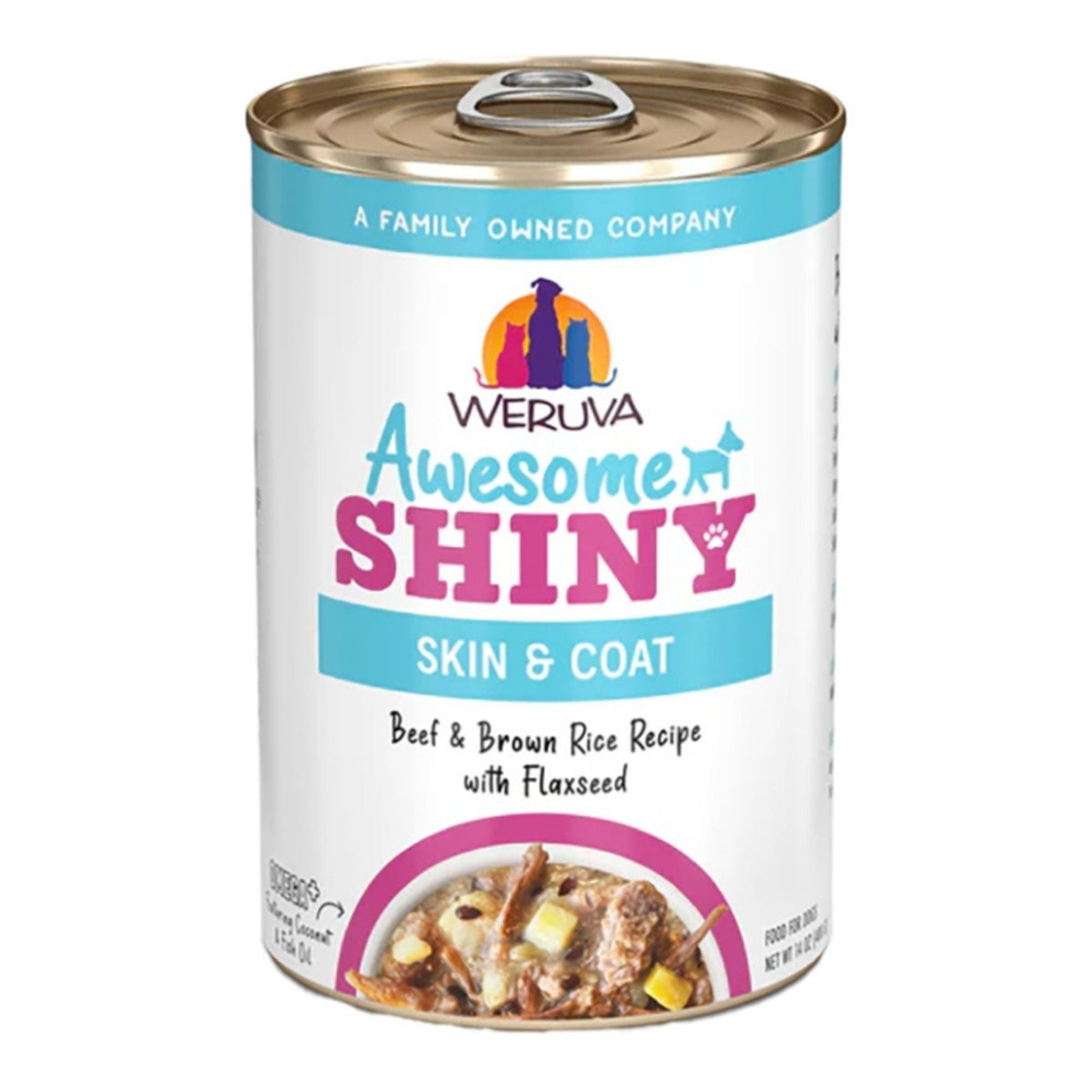 Weruva Dog Shiny Beef & Rice 14oz.  (Case of 10)