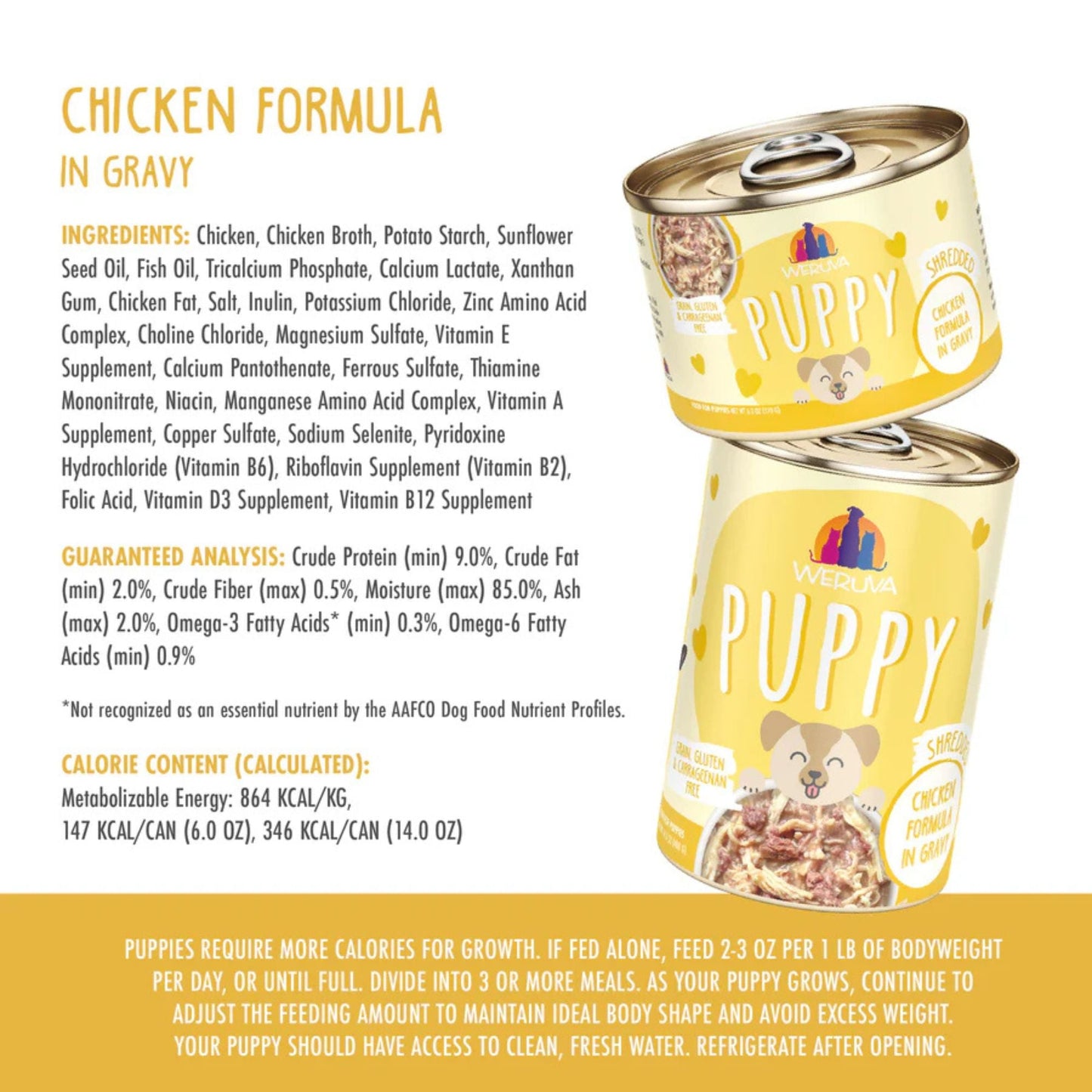 Weruva Dog Puppy Chicken Formula 14oz. - (Case of 10)