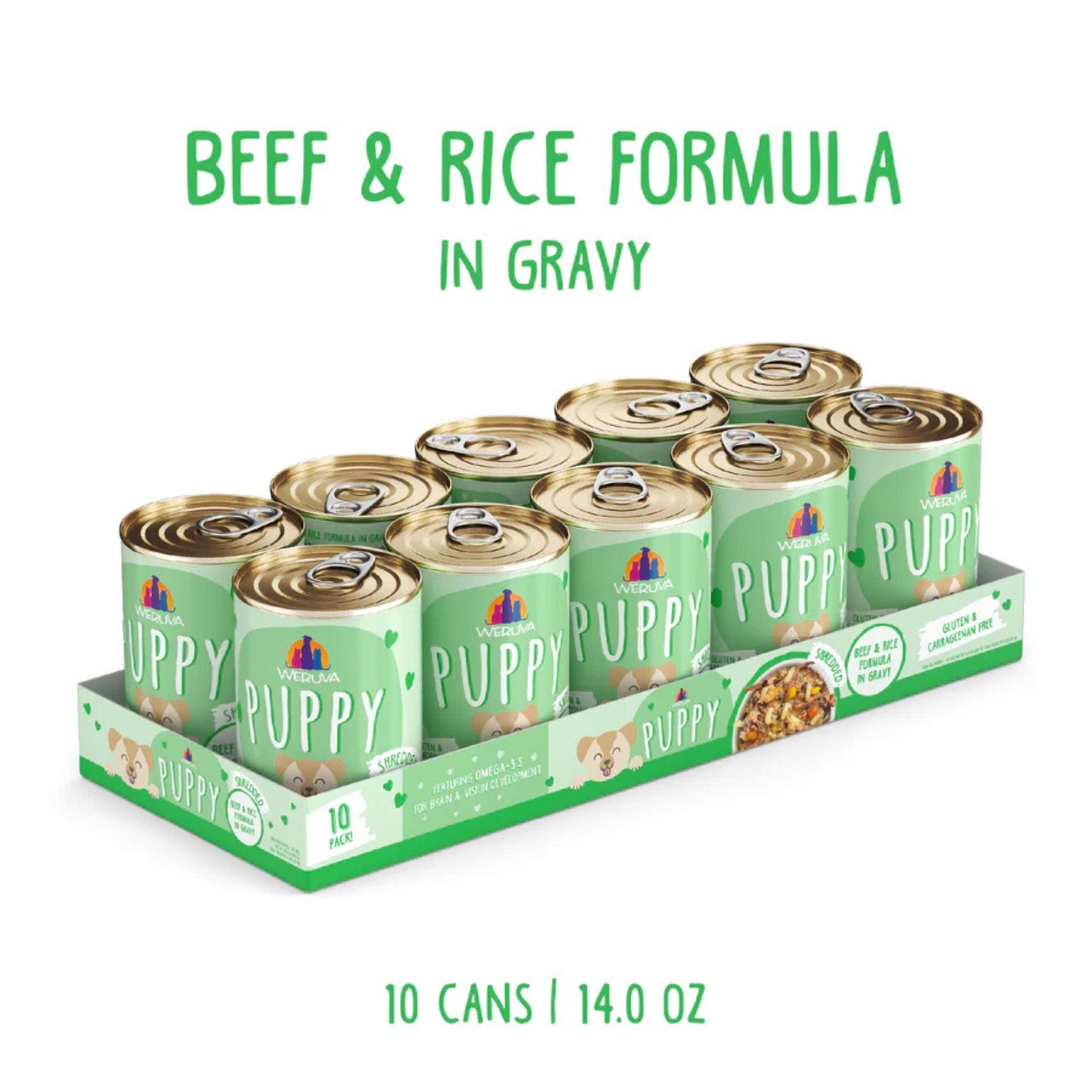 Weruva Dog Puppy Beef & Rice Formula 14oz. - (Case of 10)