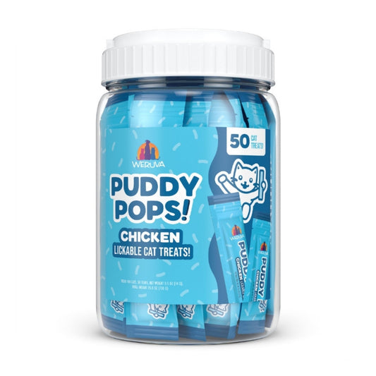 Weruva Cat Puddy Pops Chicken Lickable Cat Treats 0.5oz. - 50 Count