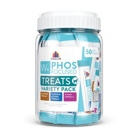 Weruva Cat Wx Phos Focused Lickable Cat Treat 0.5oz. Variety Pack - 50 Count