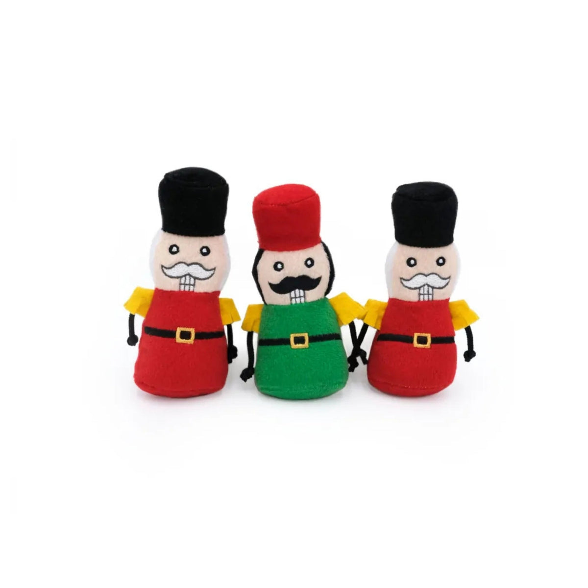 Zippypaws Holiday Miniz Nutcrackers XSmall-3 Pk