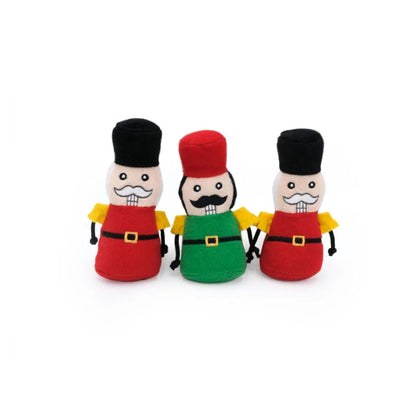 Zippypaws Holiday Miniz Nutcrackers XSmall-3 Pk
