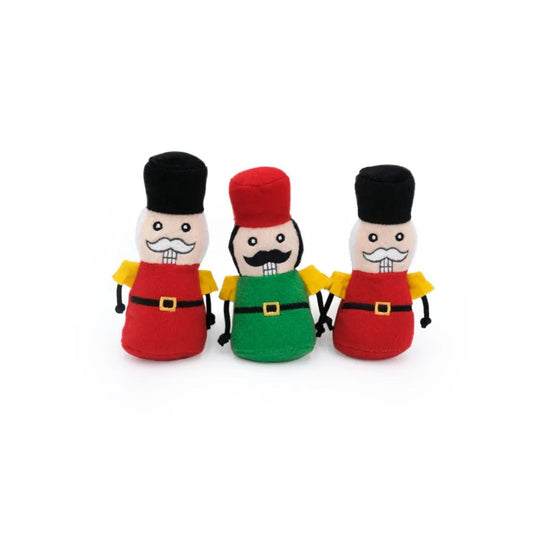 Zippypaws Holiday Miniz Nutcrackers XSmall-3 Pk