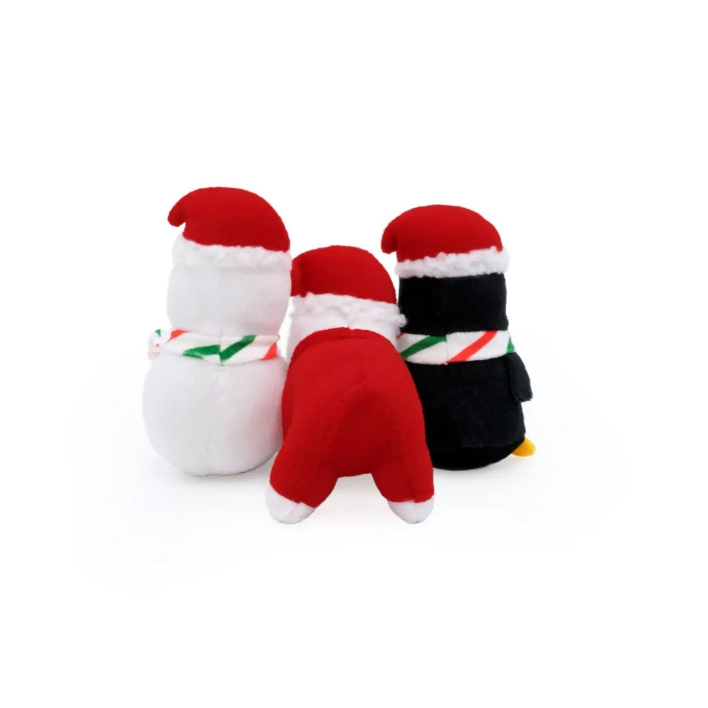 Zippypaws Holiday Miniz Festive Animals XSmall-3 Pk