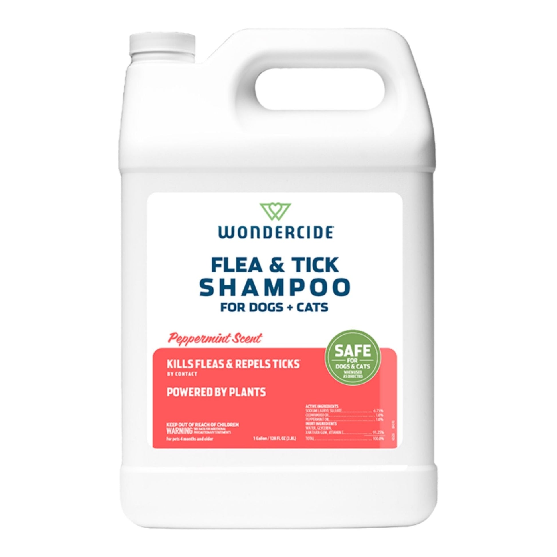 Wondercide Dog & Cat Flea & Tick Peppermint Shampoo with Natural Essential Oils 1 Gallon