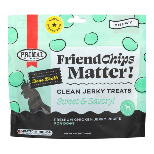 Primal Dog Friendchips Matter Chicken With Broth 4oz.
