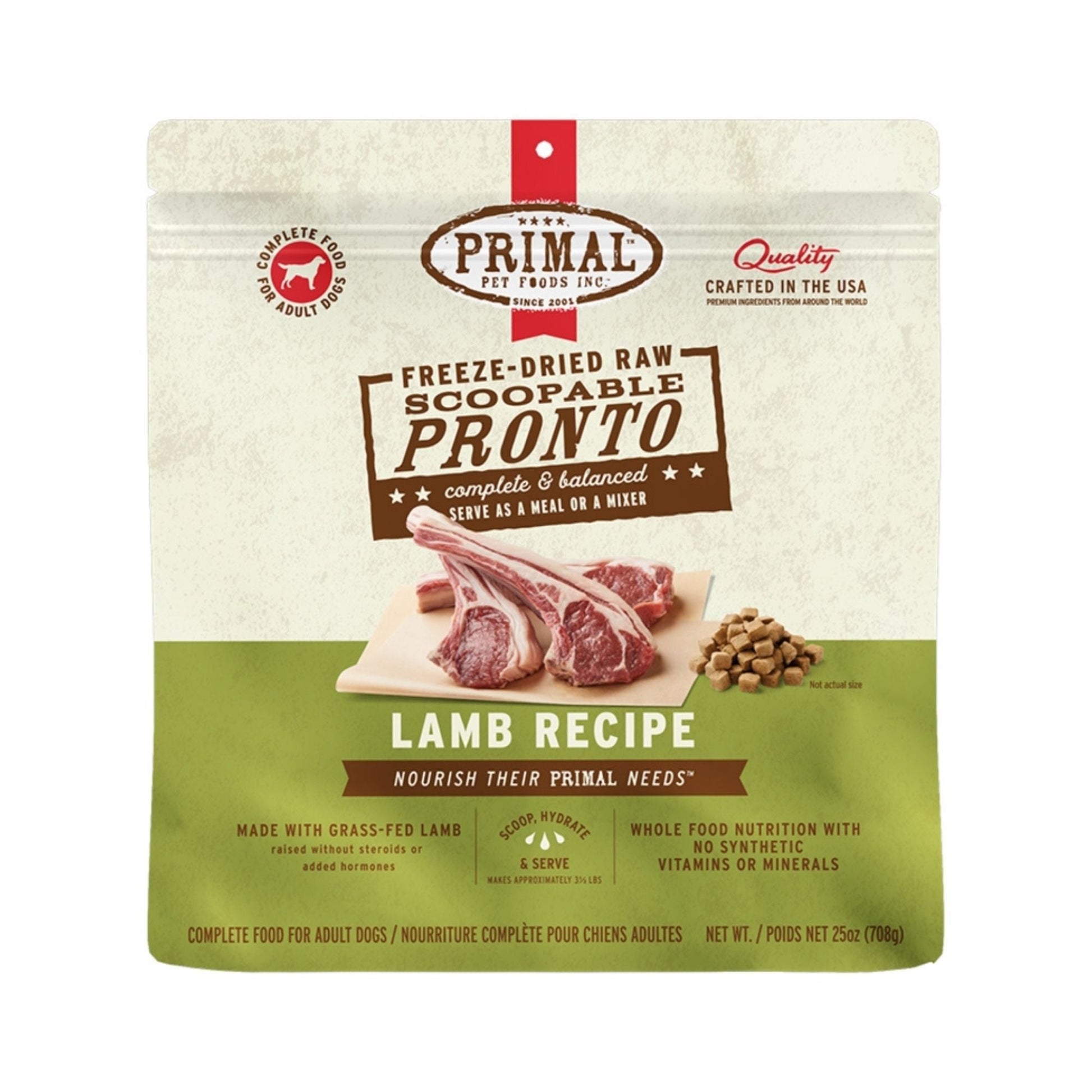 Primal Dog Freeze-Dried Pronto Lamb 25oz.