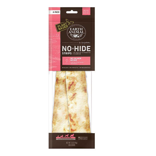 Earth Animal Dog No Hide Strips No Salmon 4 Pack Default Title