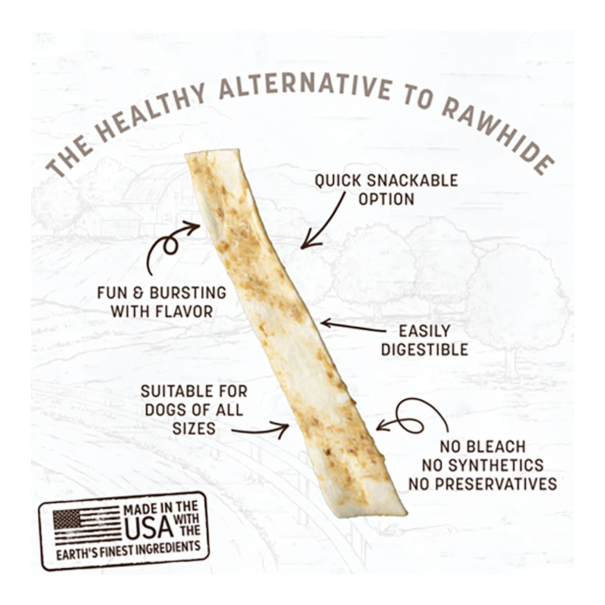 Earth Animal Dog No - Hide Original Collection Beef Strips Value Pack - 10 Pack