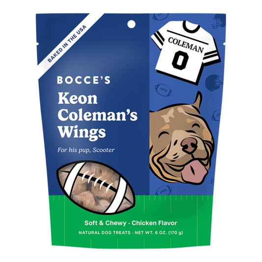 Bocce's Bakery Dog NFLPA Keon Coleman'S Wings Soft & Chewy Treats 6oz.
