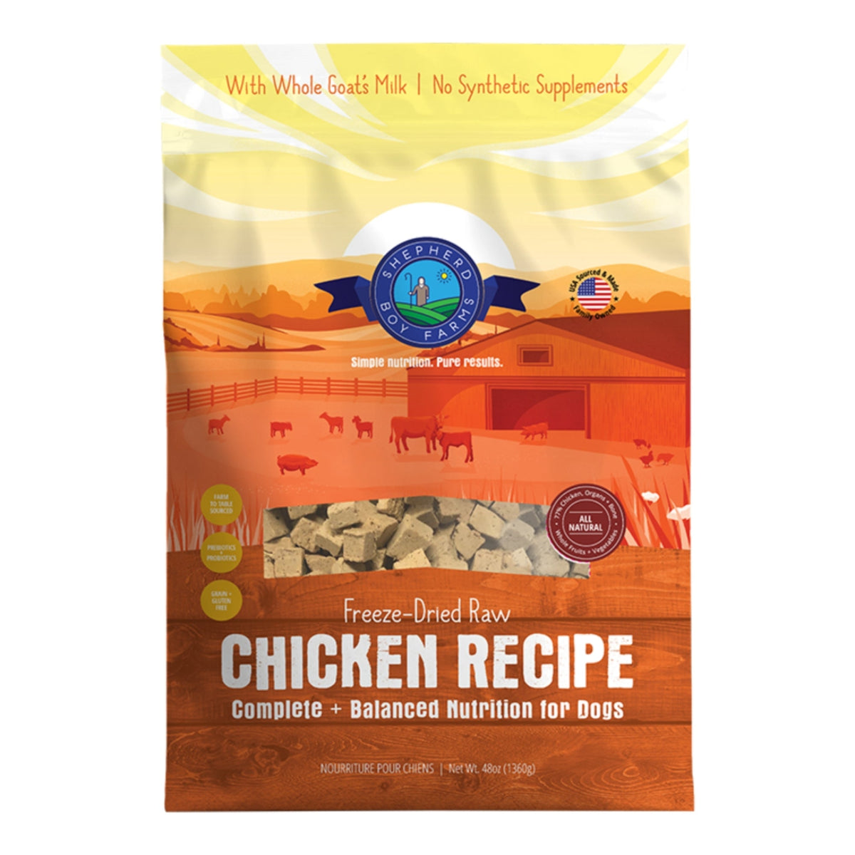 Shepherd Boy Farms Dog Freeze-Dried Chicken 48oz.