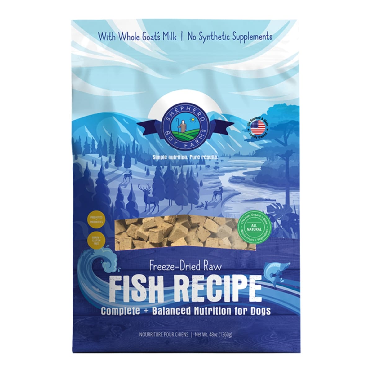 Shepherd Boy Farms Dog Freeze-Dried Fish Medley 48oz.