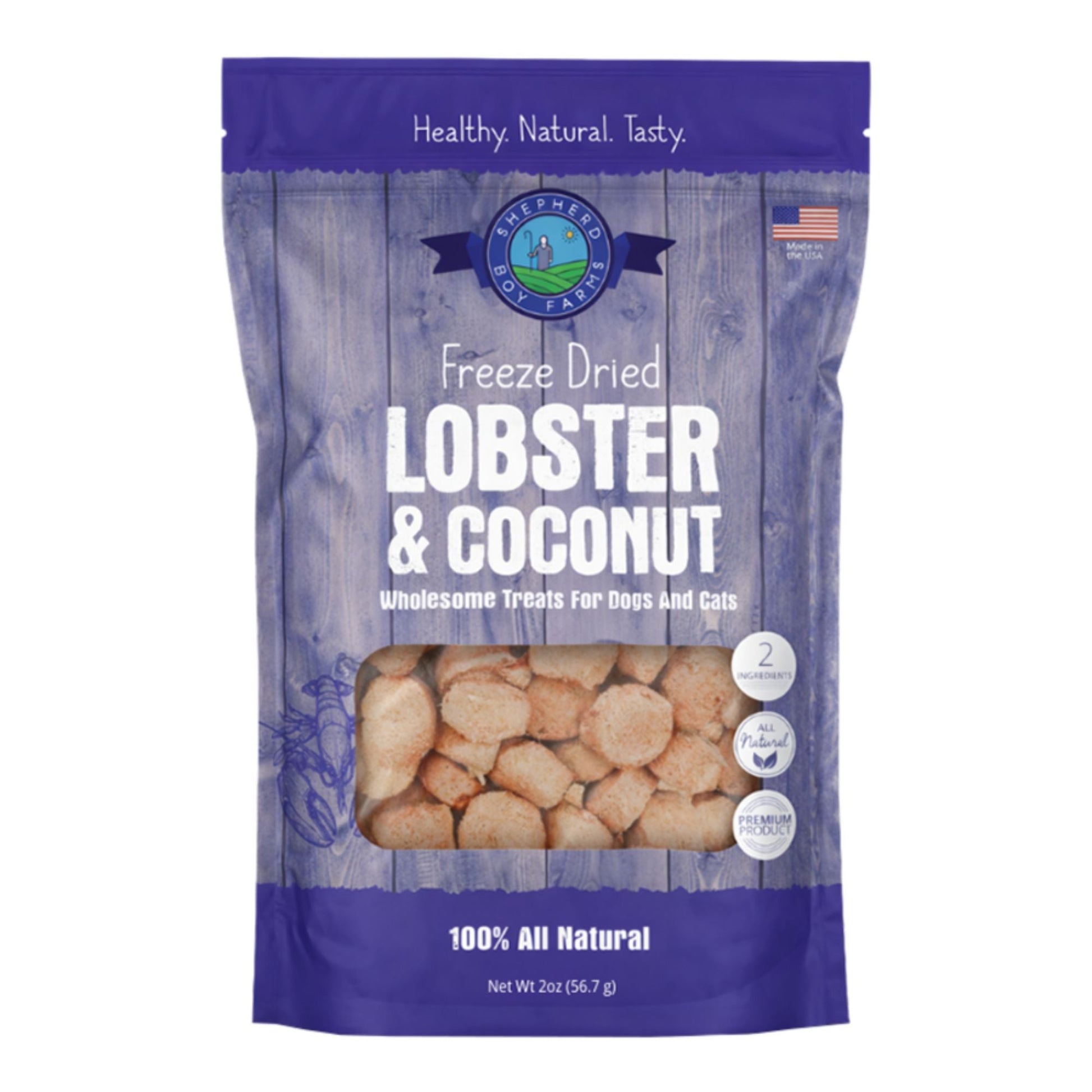 Shepherd Boy Farms Dog Freeze-Dried Lobster & Coconut 2oz.