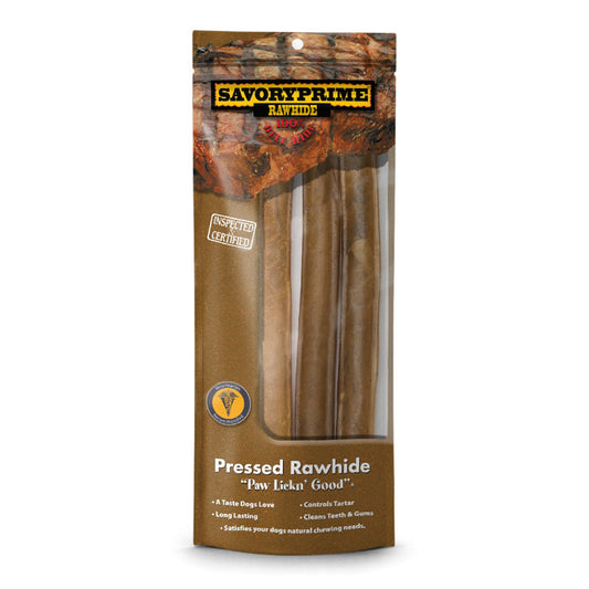 Savory Prime Pressed Rawhide Roll Natural