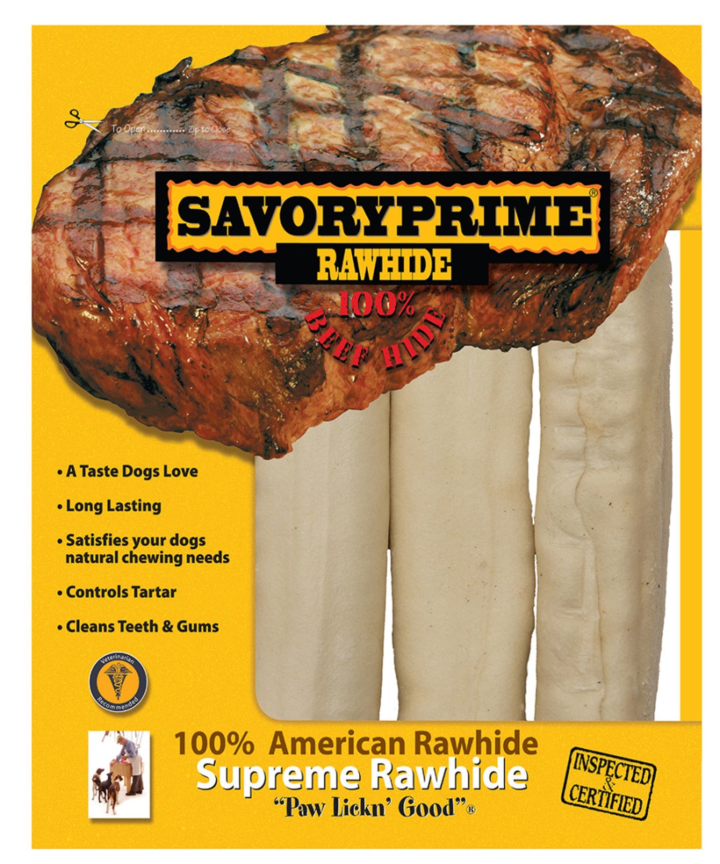Savory Prime Supreme Rawhide Retriever Roll Natural