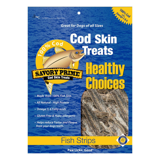 Savory Prime Cod Skin Strips Dog Treat