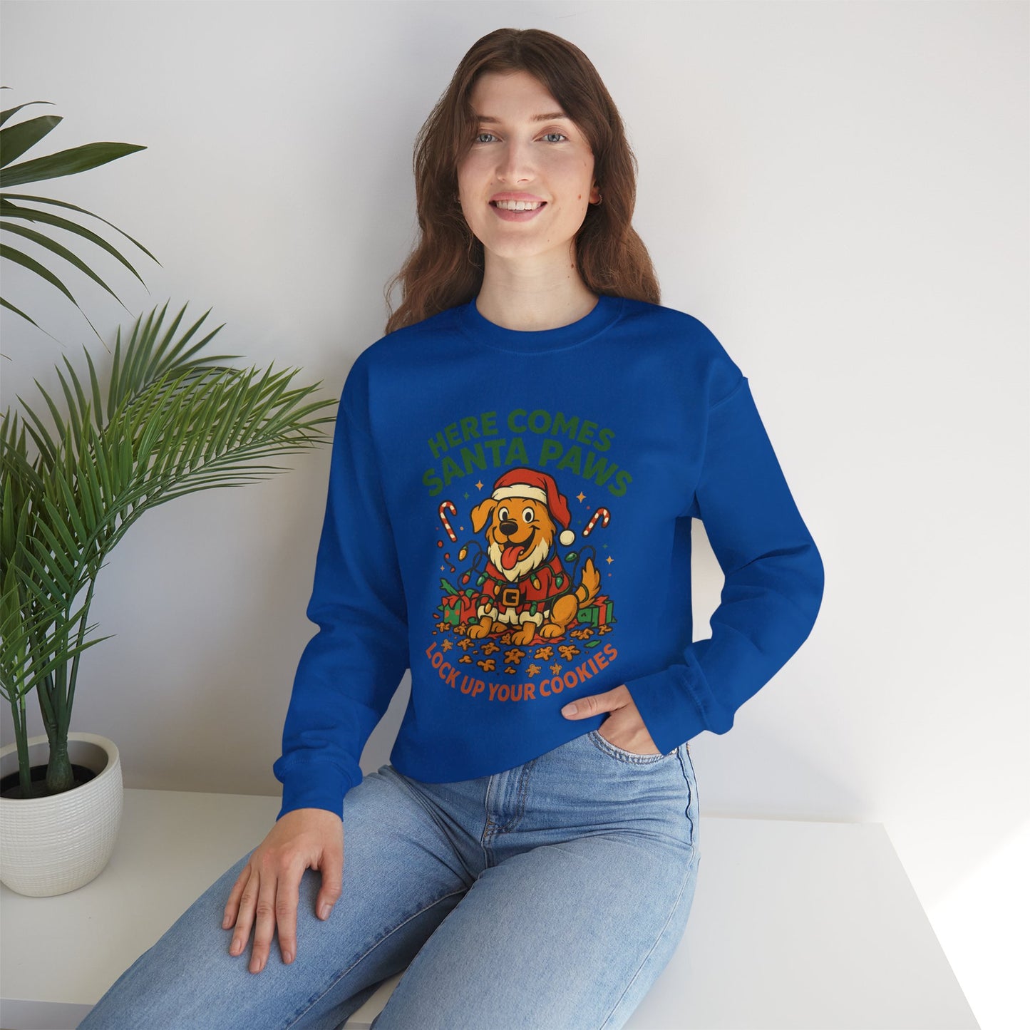 Here Comes Santa Paws Holiday Crewneck