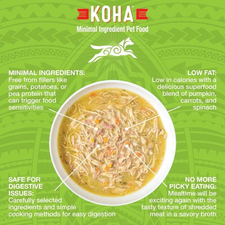 Koha Dog Grain Free Shredded Chicken And Duck 5.5oz. (Case of 12)
