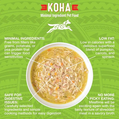Koha Dog Grain Free Shredded Chicken And Duck 5.5oz. (Case of 12)