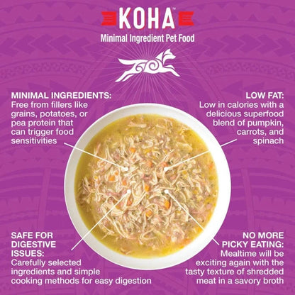 Koha Dog Grain Free Shredded Chicken and Beef 5.5oz. (Case of 12)