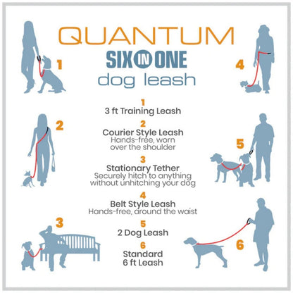 Kurgo Dog Quantum Reflective Leash Red