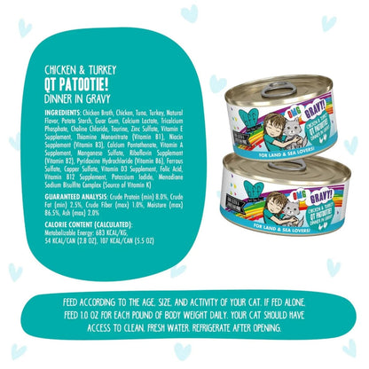 BFF Cat Omg Gravy Qt Patootie Chicken & Turkey 2.8oz. - (Case of 12)