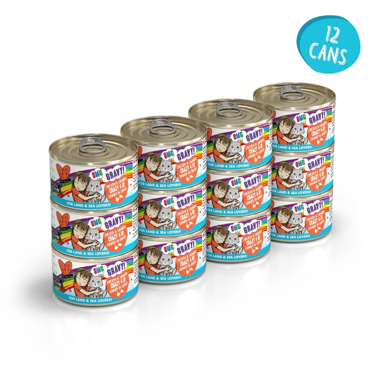 BFF Cat Omg Gravy Crazy 4 U Chicken & Salmon 2.8oz. - (Case of 12)