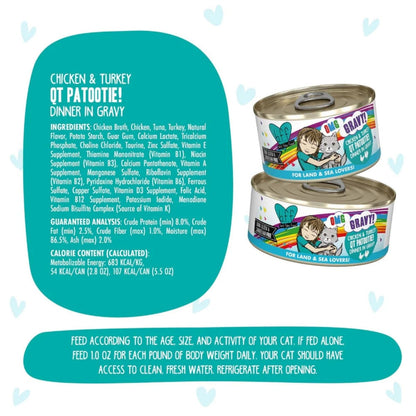 BFF Cat Omg Gravy Qt Patootie Chicken & Turkey 5.5oz. - (Case of 8)