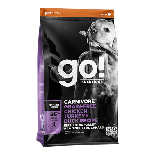 Go! Dog Carnivore Grain Free Senior Chicken, Turkey & Duck 22Lb