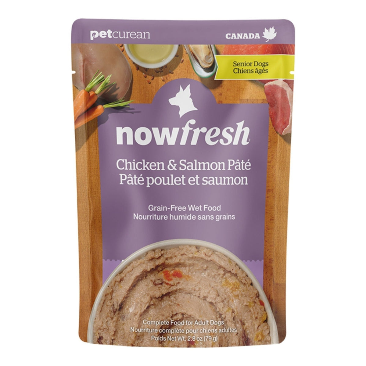 Now Fresh Dog Grain Free Senior Chicken & Salmon Pate 2.8oz. (Case of 24)