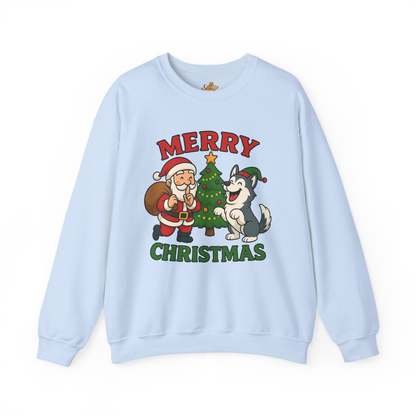 Santa & Husky Holiday Crewneck