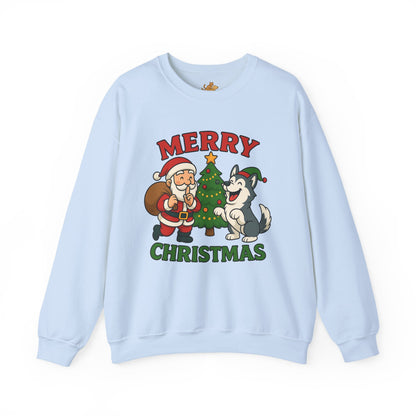 Santa & Husky Holiday Crewneck