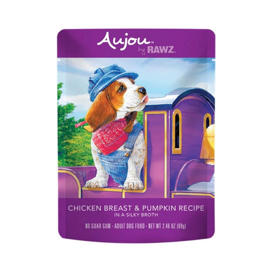 Rawz Aujou Dog Pouch Chicken Breast Pumpkin 2.4oz. (Case of 8)