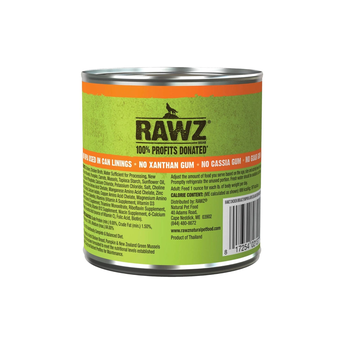 Rawz Shredded Dog Chicken Breast Pumpkin New Zealand Green Mussels 10oz. (Case of 12)