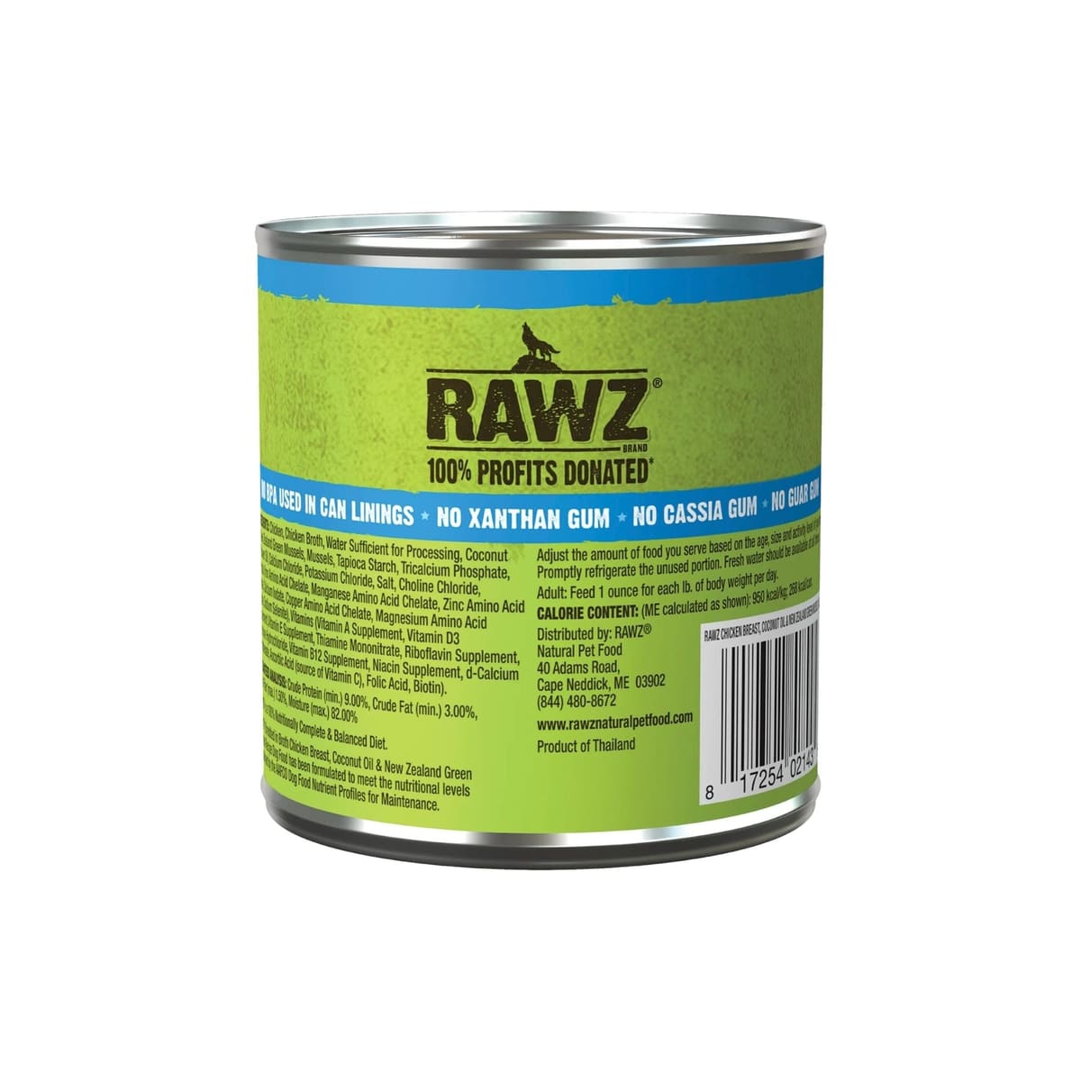Rawz Shredded Dog Chicken Breast Coconut New Zealand Green Mussels 10oz. (Case of 12)