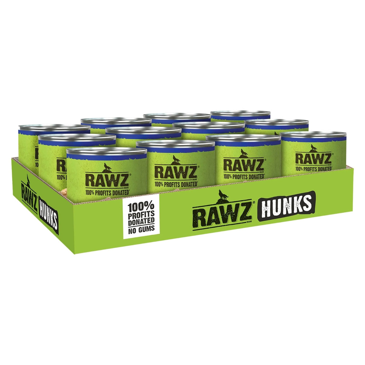 Rawz Hunks Dog Chicken Breast New Zealand Green Mussels 10oz. (Case of 12)