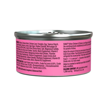 Rawz Kitten Cat Chicken Chicken Liver Pate 2.8oz. (Case of 18)