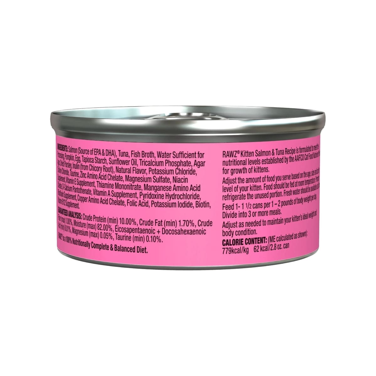 Rawz Kitten Cat Chicken Tuna Pate 2.8oz. (Case of 18)