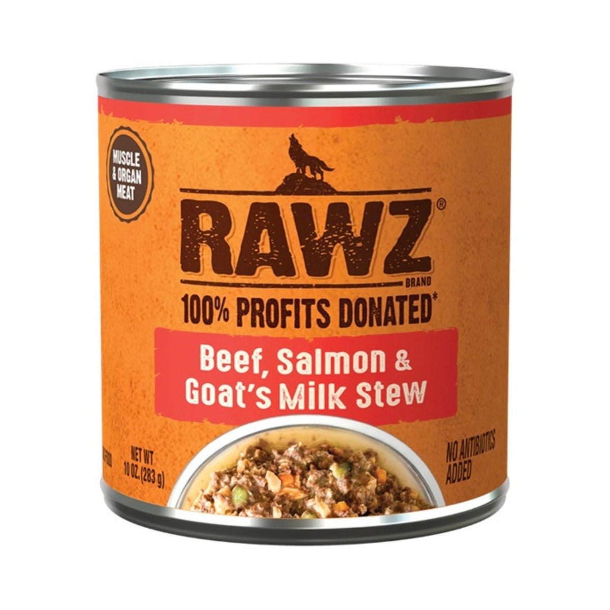 Rawz Stew Dog Beef Salmon Goat Milk 10oz. (Case of 12)