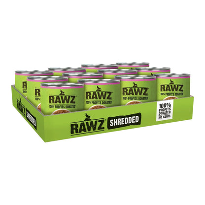 Rawz Shredded Dog Beef Salmon Coconut Oil Goat Milk 10oz. (Case of 12)