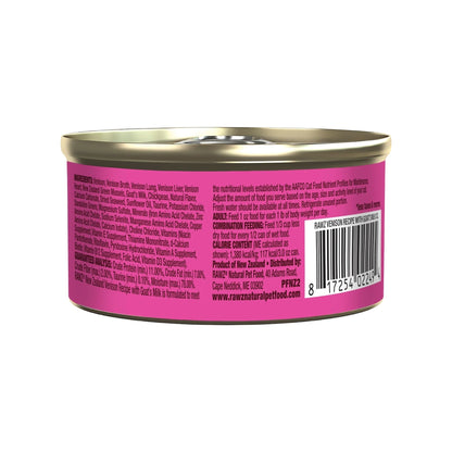 Rawz Cat 94% Venison Goat Milk Pate 3oz. (Case of 24)