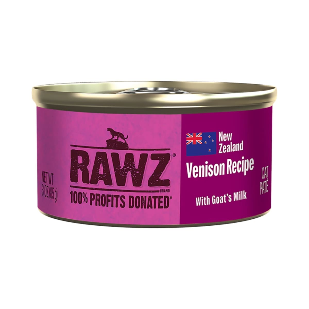 Rawz Cat 94% Venison Goat Milk Pate 3oz. (Case of 24)