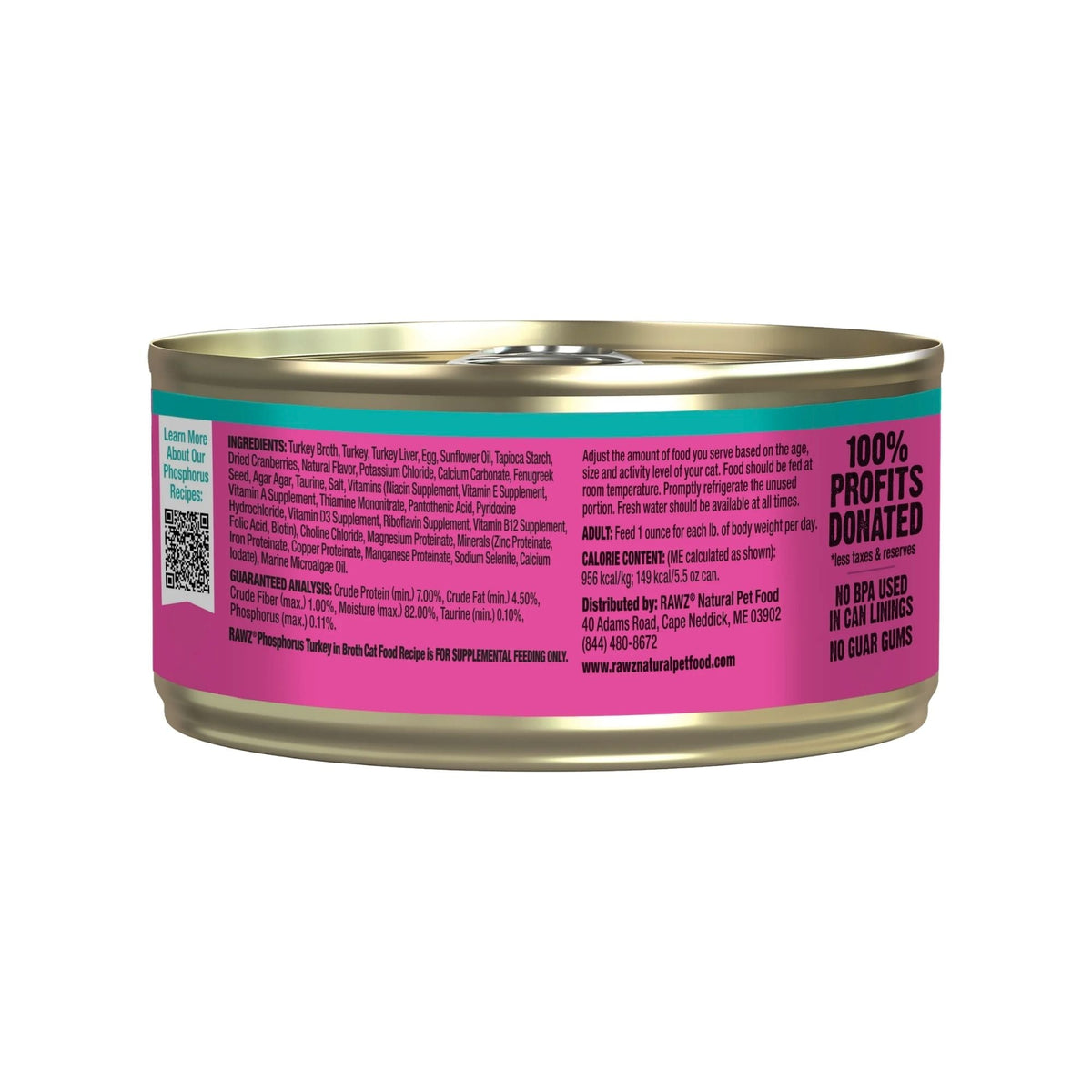 Rawz Phosphorus Cat Turkey Pate 5.5oz. (Case of 24)