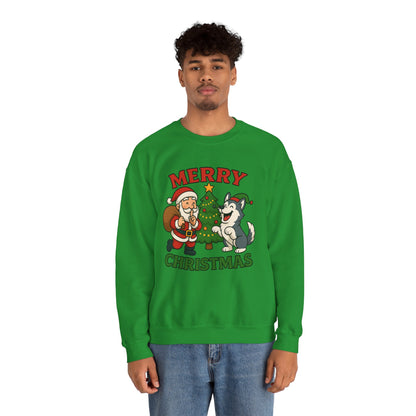 Santa & Husky Holiday Crewneck