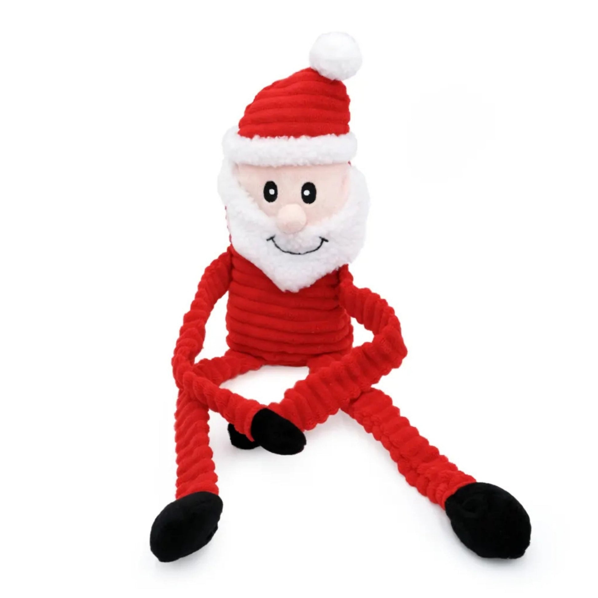Zippypaws Holiday Crinkles Santa Red/White  Jumbo