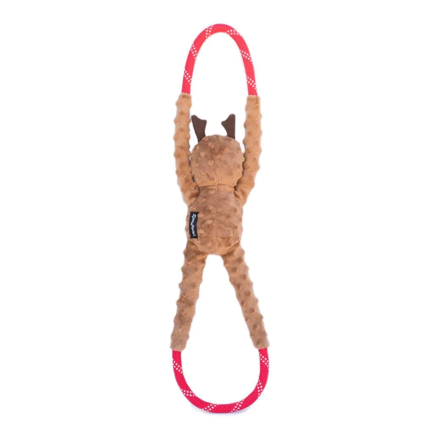 Zippypaws Holiday Ropetugz Reindeer Brown Large