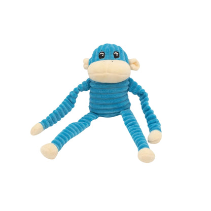 Zippy Paws Spencer The Crinkle Monkey Rainbow/Blue Small- 2 Pk