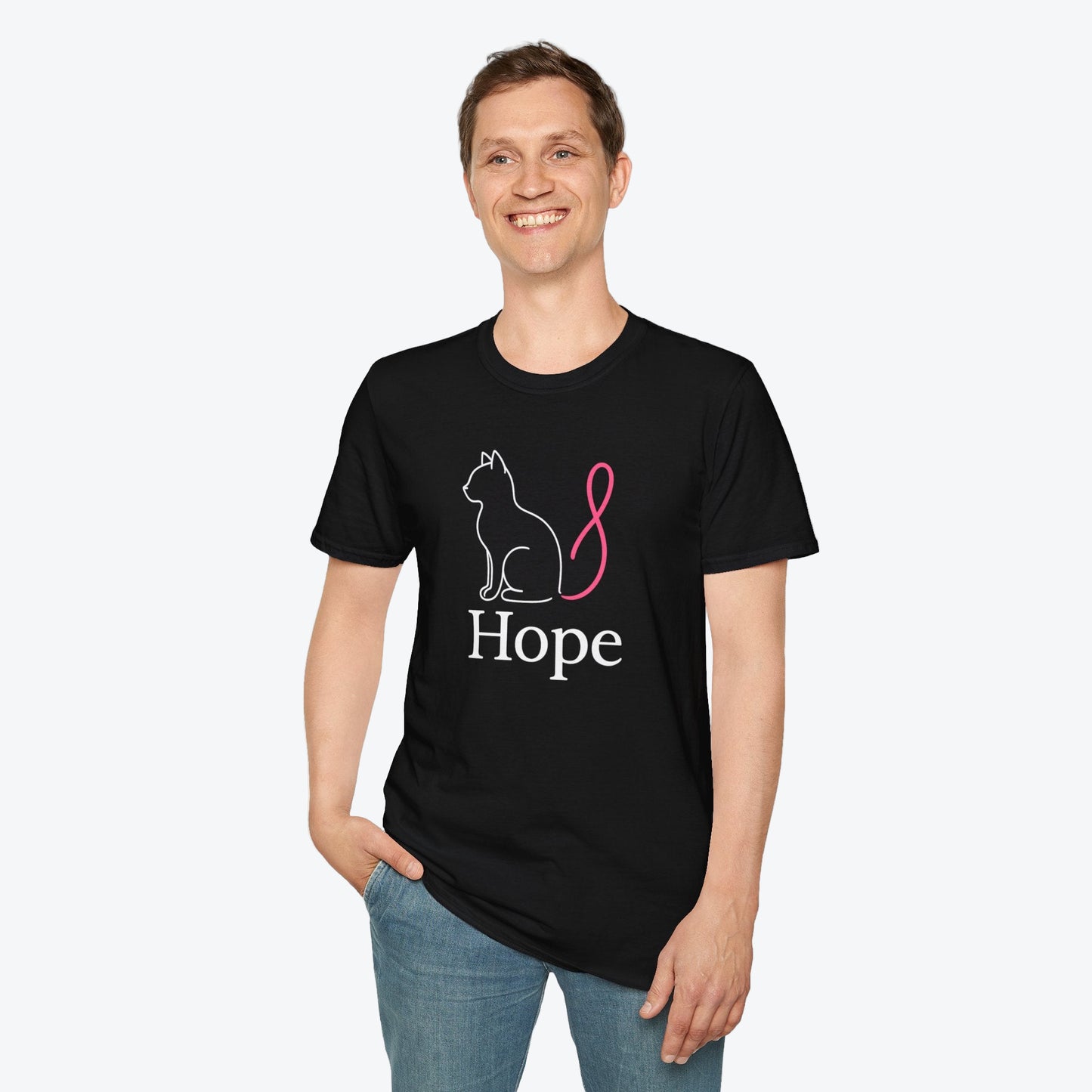 Hope Cat Breast Cancer awareness  T-Shirt